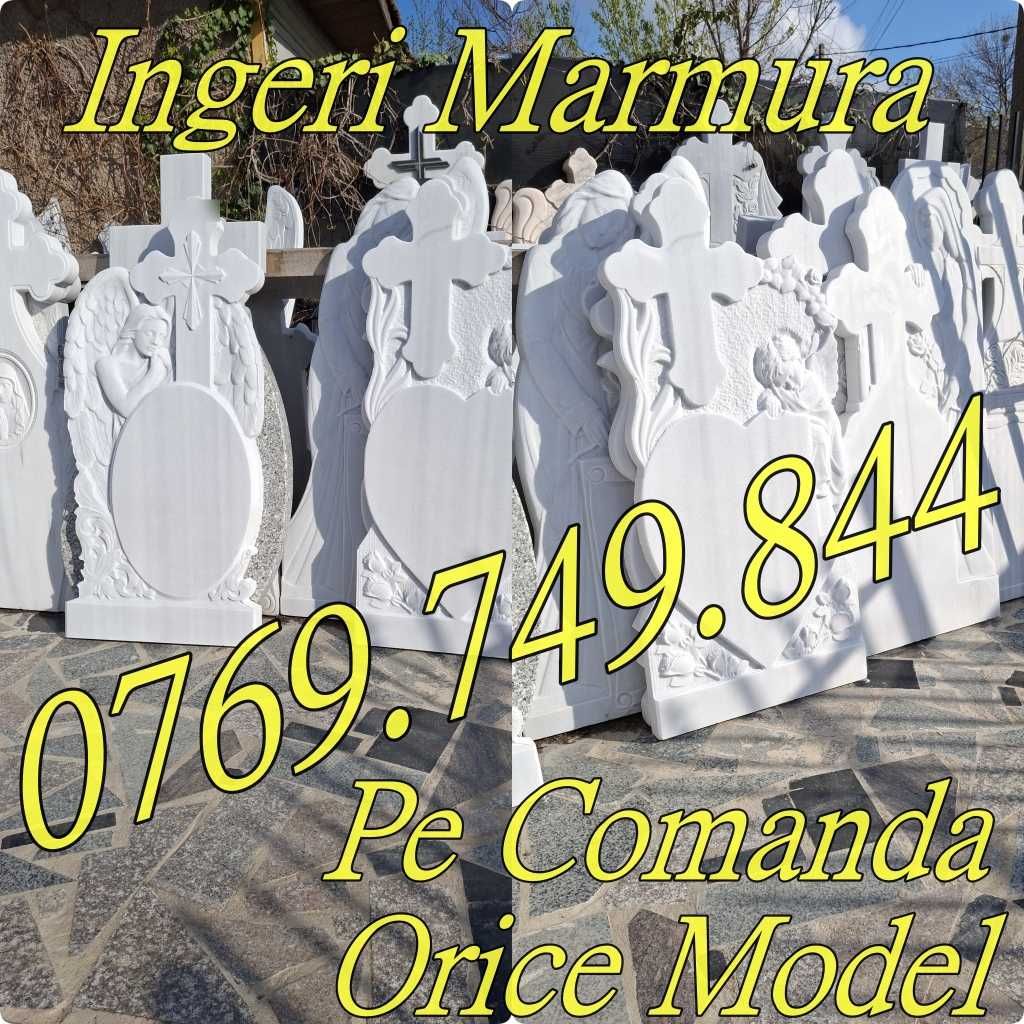 Ingeri Cruci Marmura Monumente Funerare