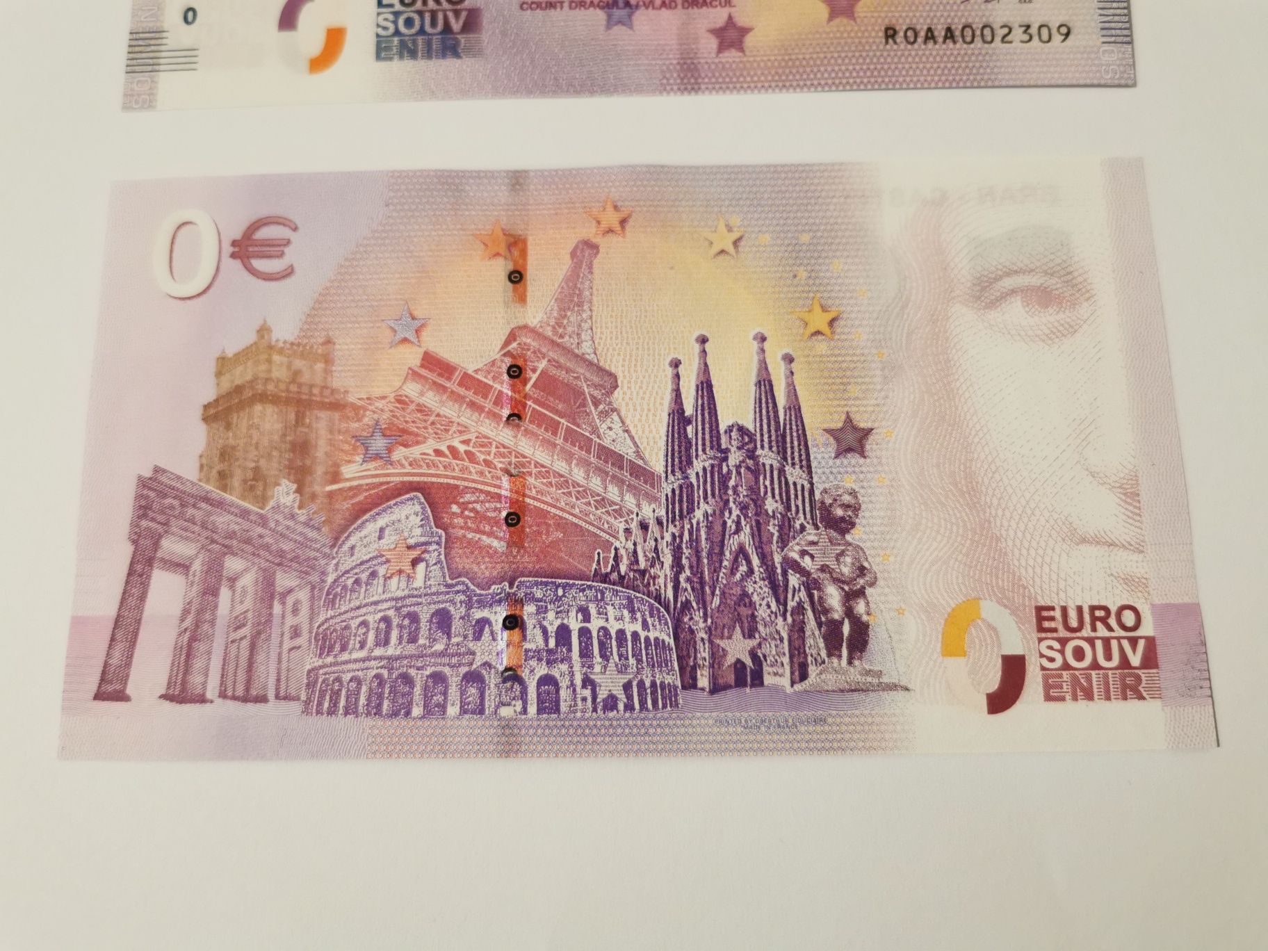 UNICAT! Bancnota de 0 Euro 2019 Vlad Dracul pt colectionari