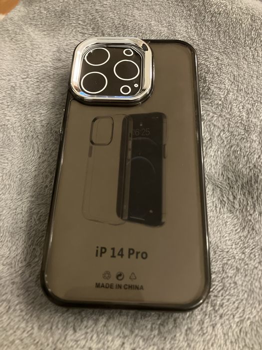 Case Iphone 14pro калъф / кейс за айфон черен полу прозрачен
