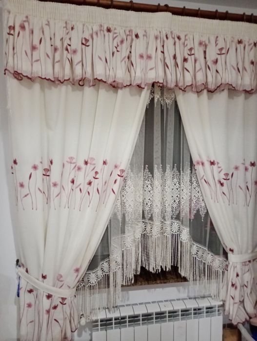 Draperii din in culoare crem