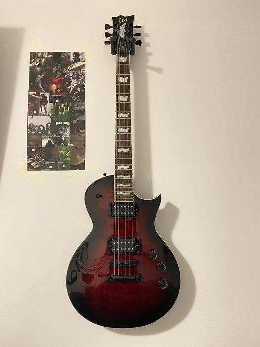 chitara electrica esp ltd ec-256 qm black cherry