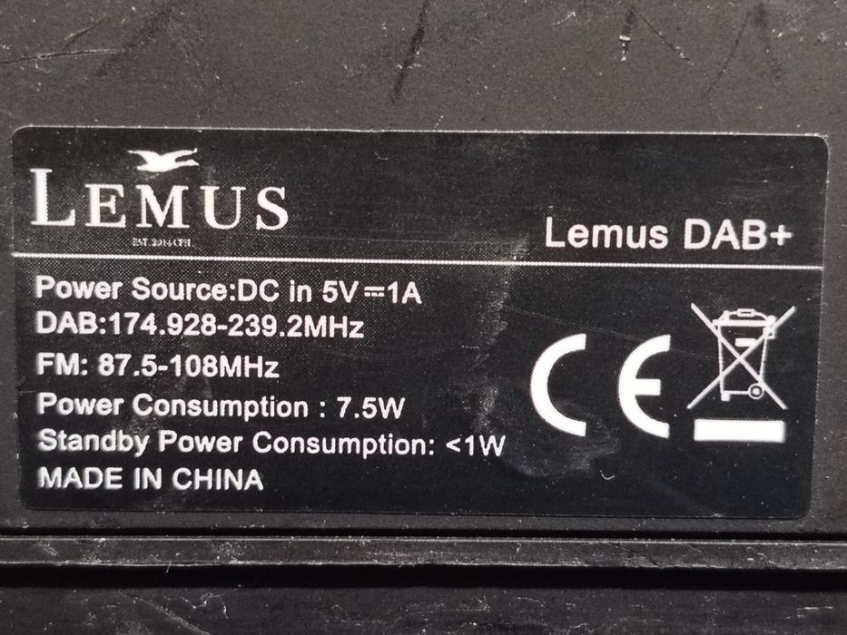 LEMUS DAB+radio portabil cu Bluetooth, FM, DAB+