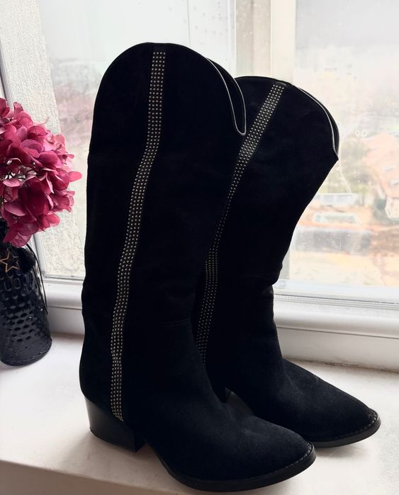 Cizme Musette, piele întoarsă