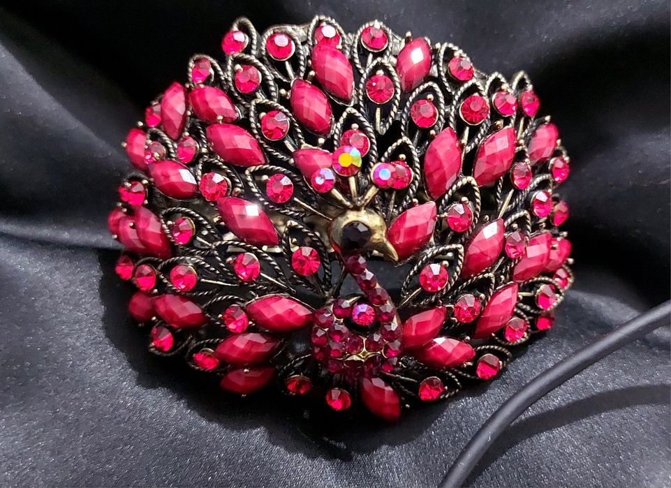 дивный павлин.винтажное украшение на волосы