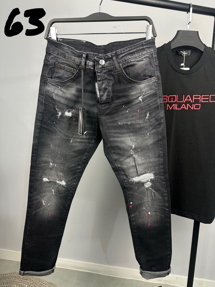 Dsquared мъжки  черни дънки 6 модела