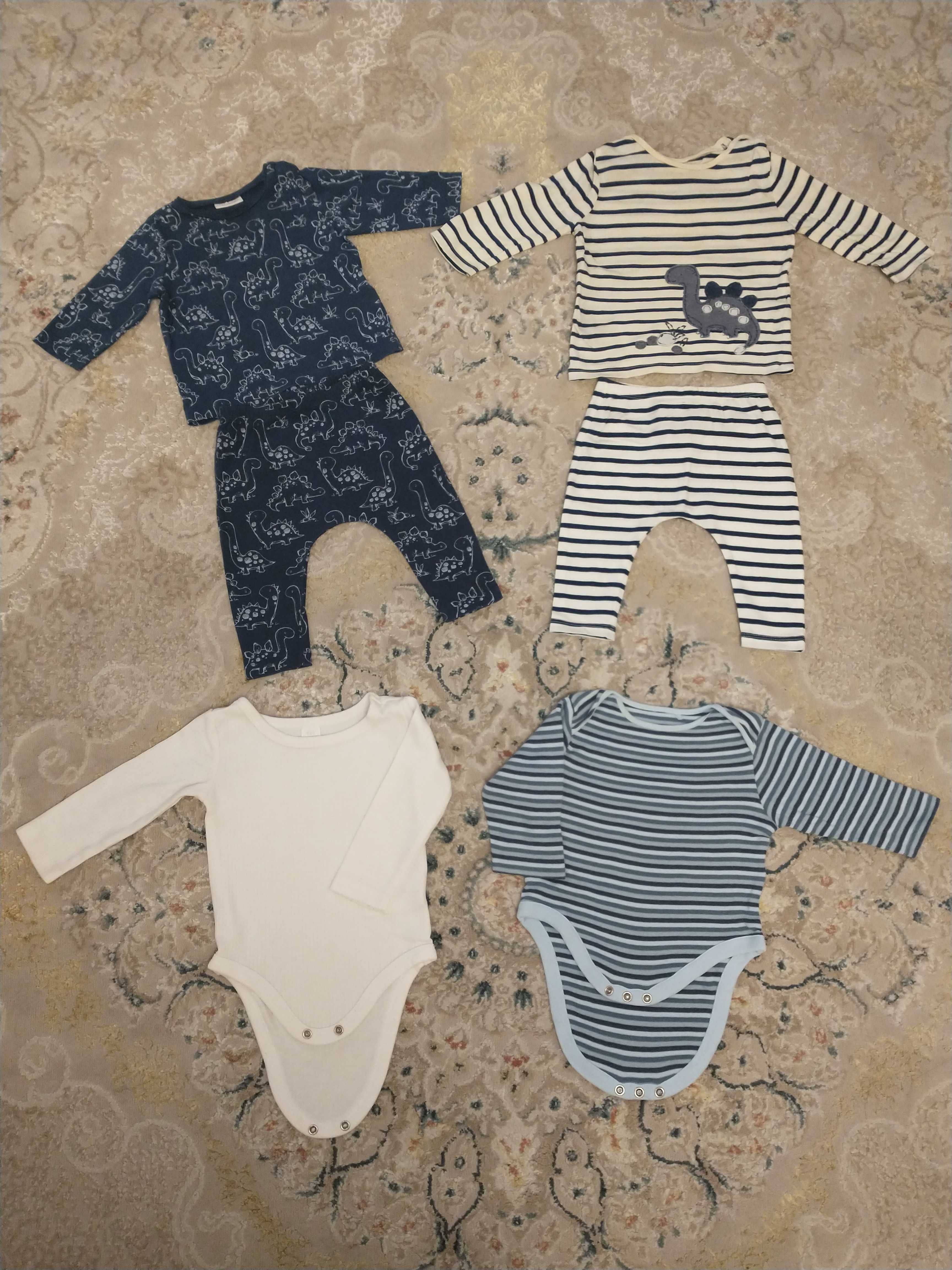 Hainute bebelus - 2 body 2 pantaloni lungi 2 bluze lungi 3-6 luni, 68