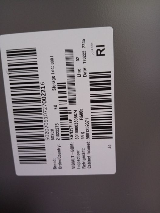 Иноксов комбиниран хладилник с фризер Бош Bosch A+++ 2 години гаранция