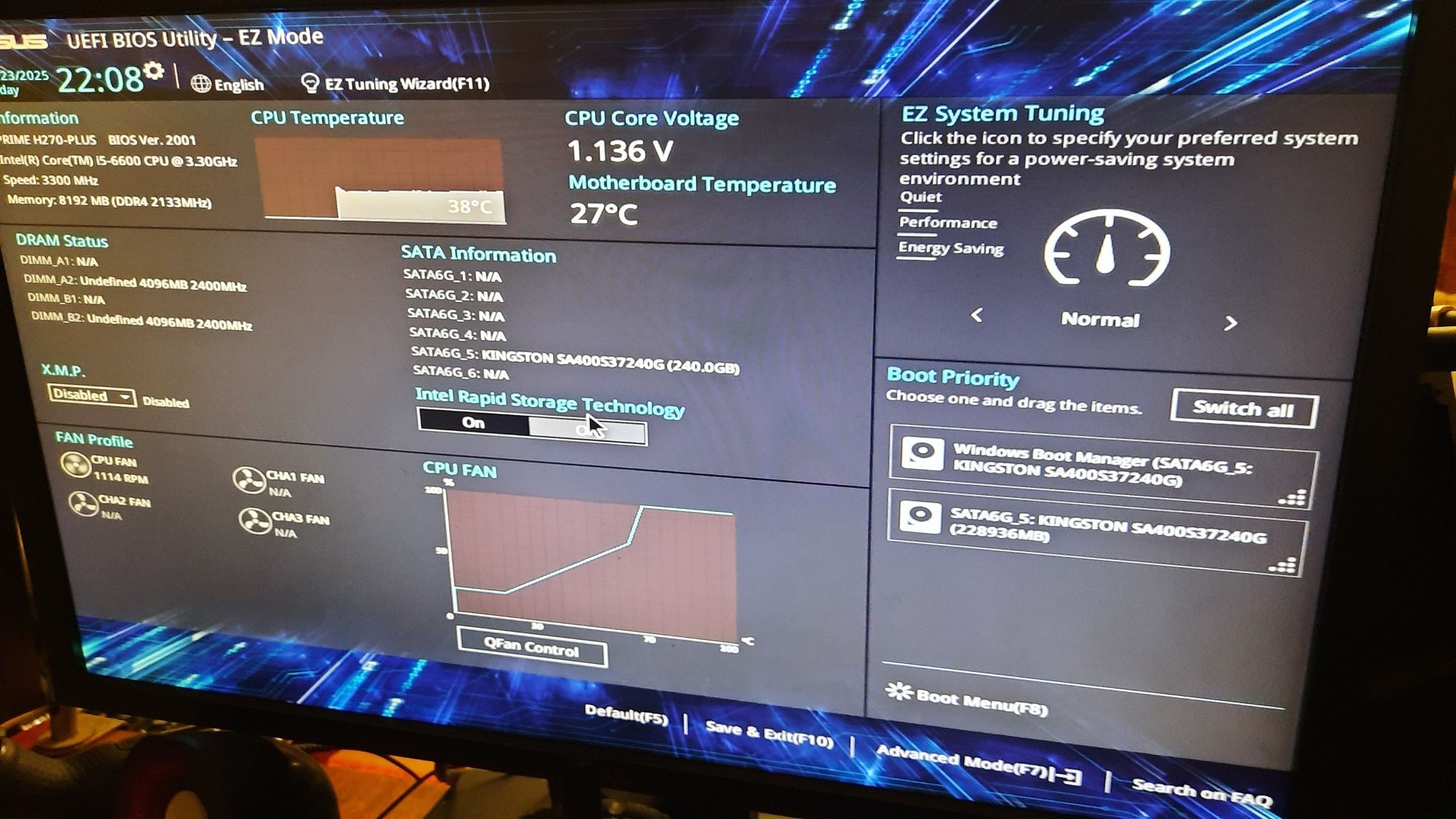 Дънна платка Asus Prime H270 Plus CPU i5 6600