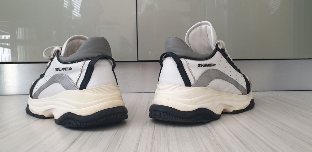 DSQUARED2 Bumpy Leather  551 - 45/29 ОРИГИНАЛ Мъжки Кецове от ест кожа