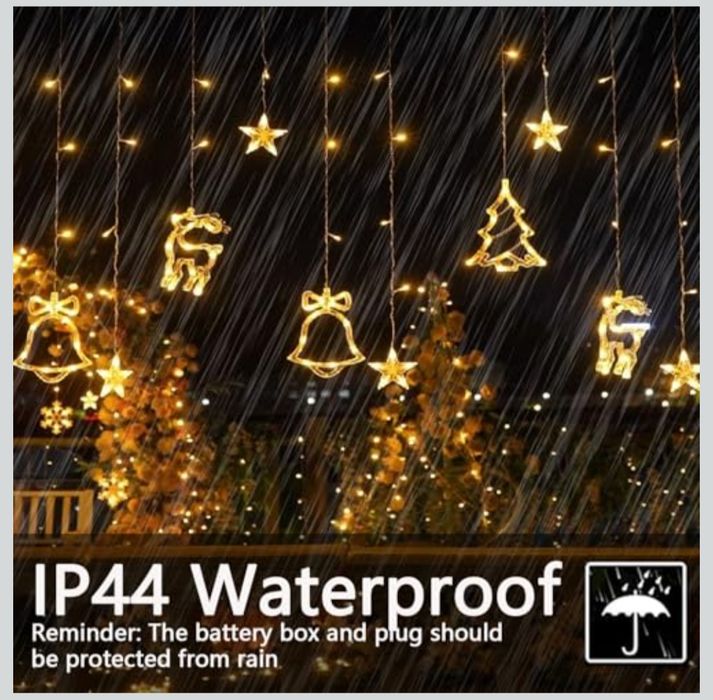 Instalatie Crăciun 3.5 m – 8 Moduri de Iluminare, Alb Cald