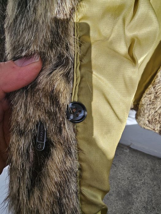 Кожено палто естествен косъм