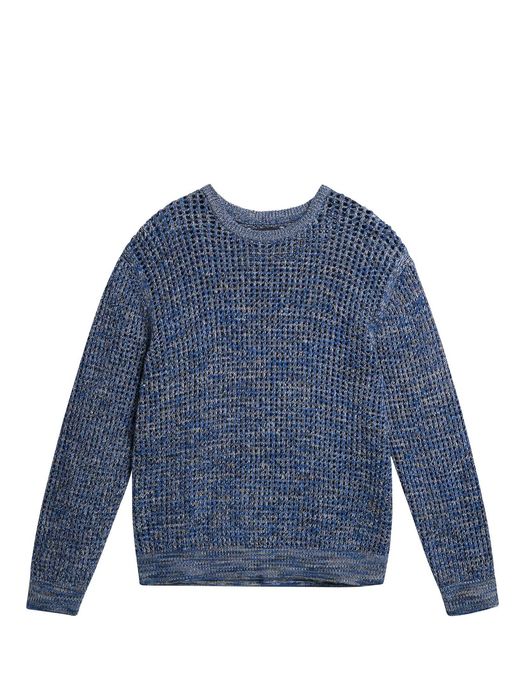 J.Lindeberg, Pulover din tricot de bumbac Glose Loose, Albastru, M