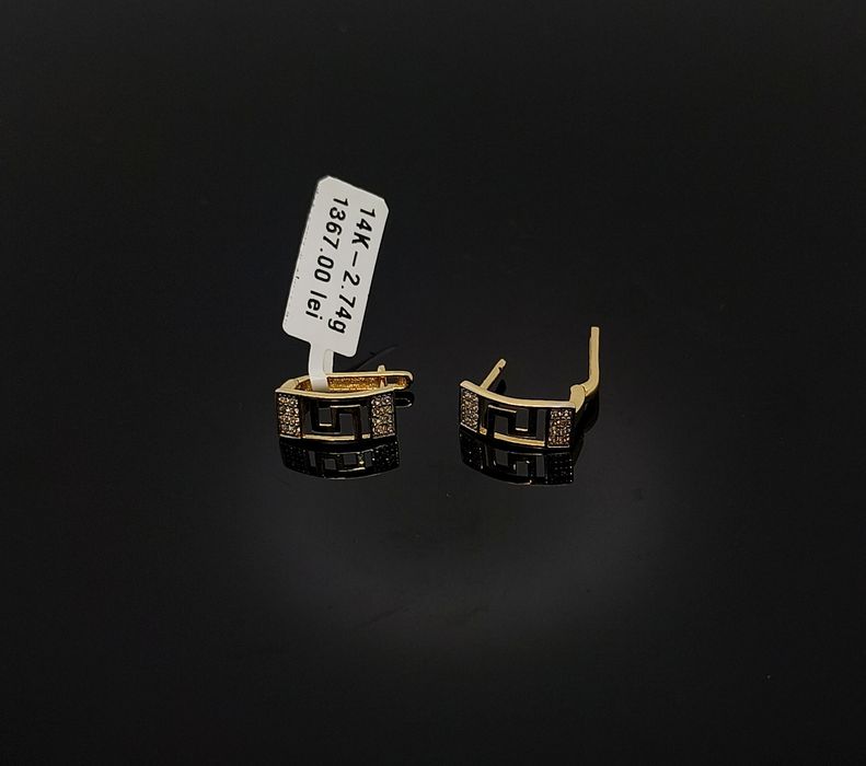 Bijuteria Royal cercei din aur 14k 2.74 gr