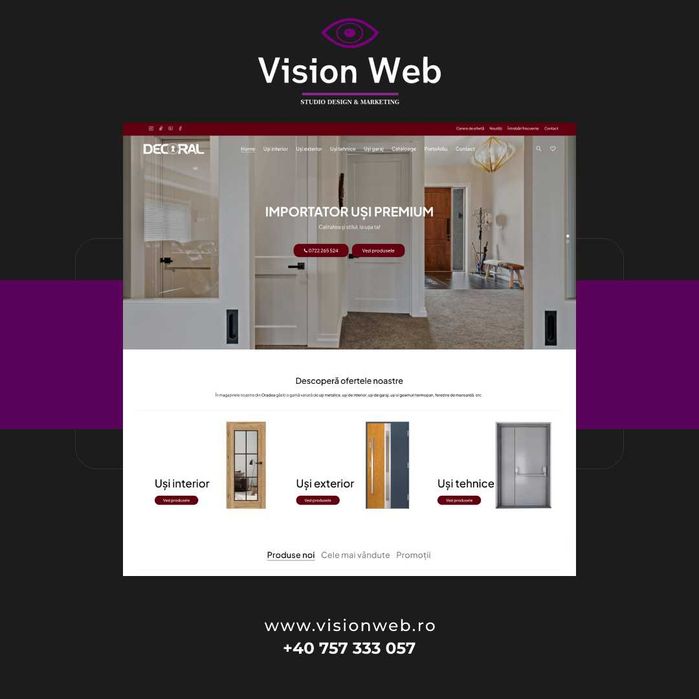 Creare site de prezentare / Creare magazin online - Vision Web