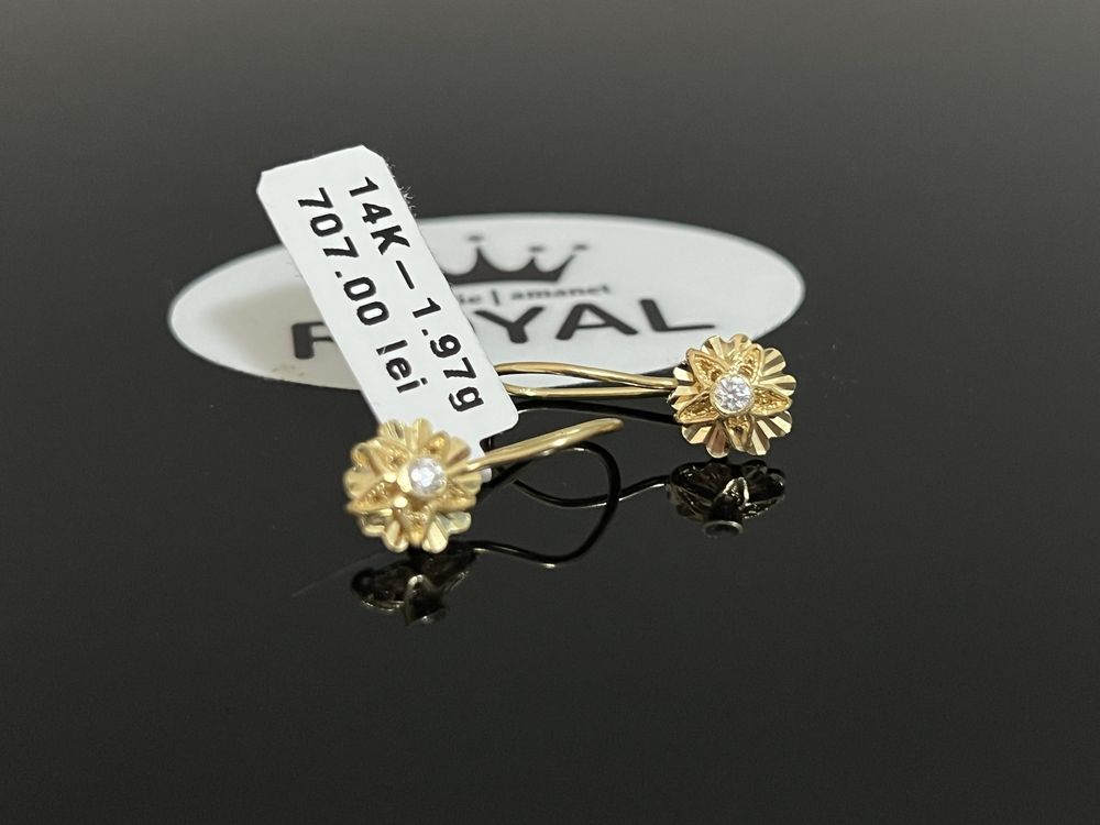 Bijuteria Royal CB : Cercei aur 14K 1,97 grame