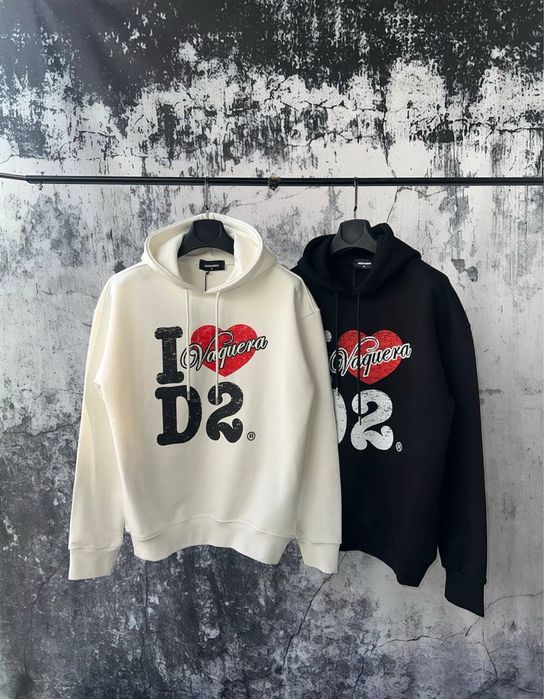 Hanorac Dsquared alb/negru