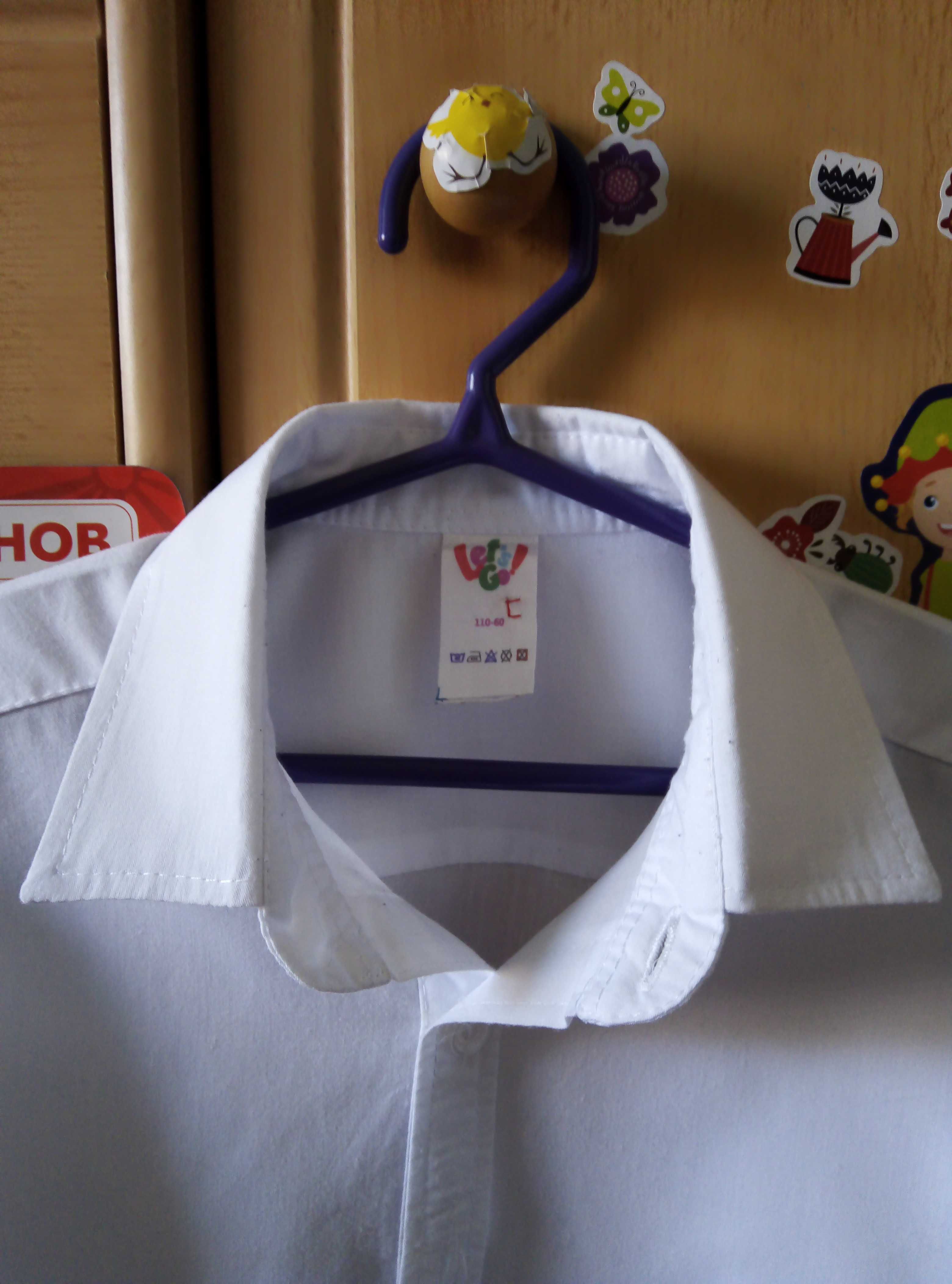 Белая рубашка для мальчика "Lets Go" (Россия) на 5-7 лет