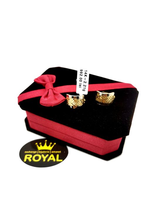 Bijuteria Royal cercei din aur 14k 2.21 gr