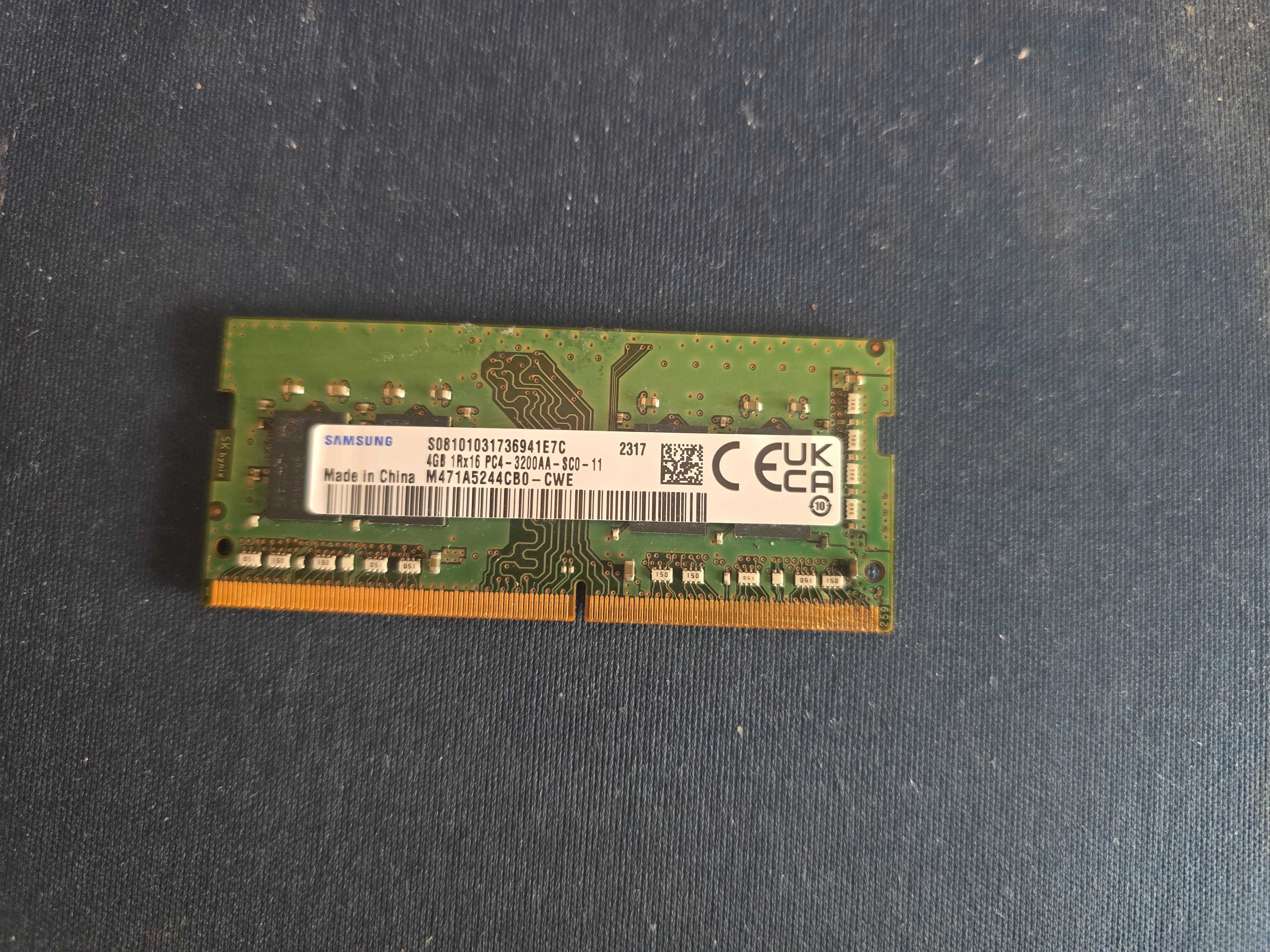Vand memorie 4GB DDR4 Samsung SO-DIMM 3200MHz, CL22, 1.2 V, 1Rx16