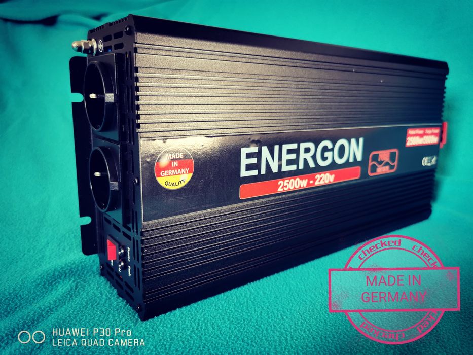 Инвертор НЕМСКИ 2500w - 5000w 12v - 220v ПЪЛНА СИНУСОИДА солар кемпер