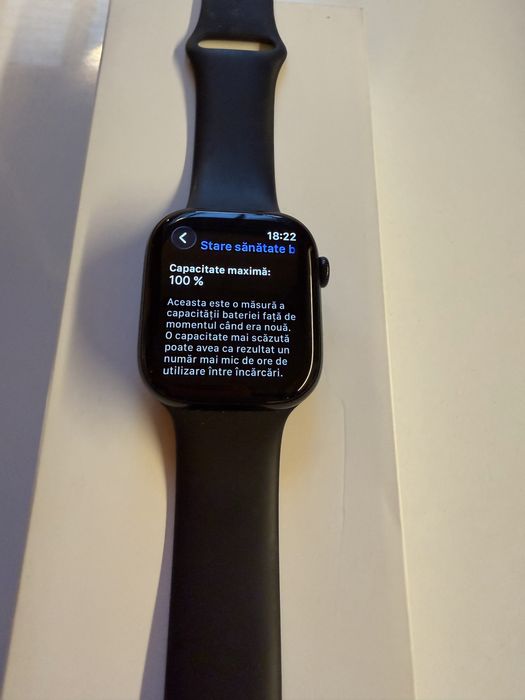 Apple watch series 10 jet black S/M GPS, garantie 1 an