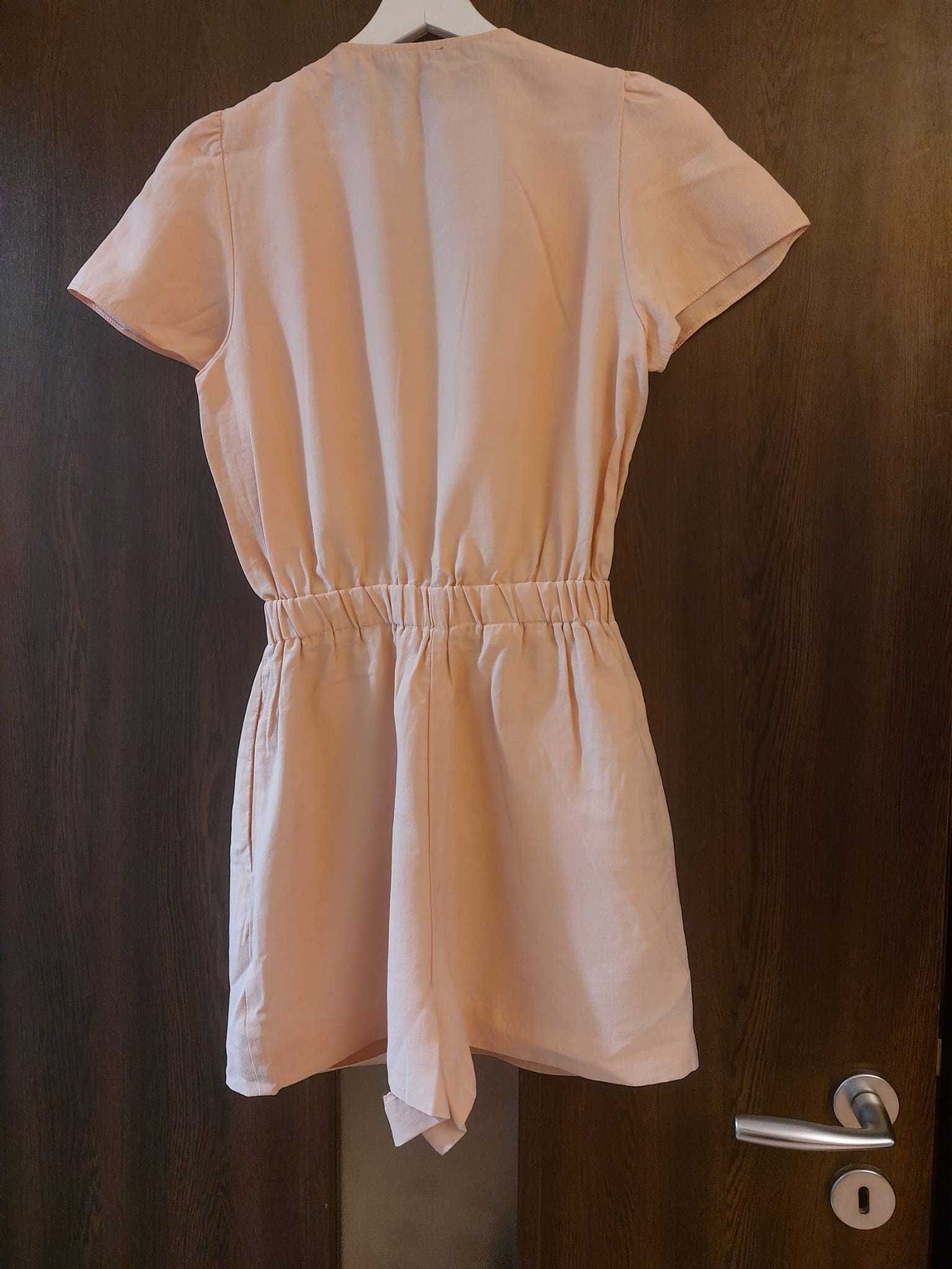 Salopeta scurta roz dama 34/XS ZARA