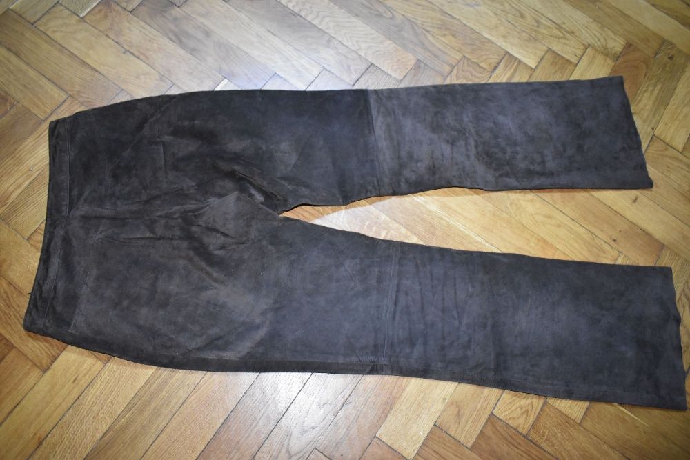 Pantaloni dama din piele intoarsa