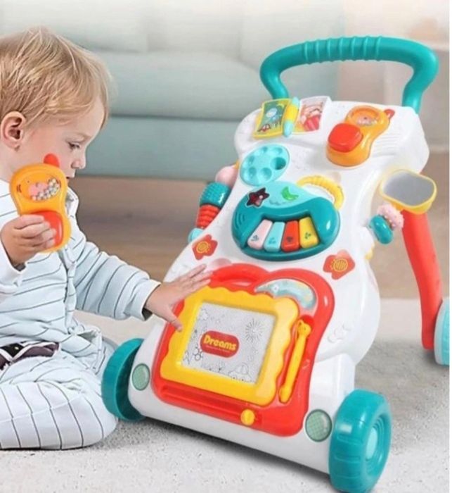 Толокар ходунки 12 В 1, с игрушками