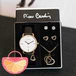 %ПРОМО% PIERRE CARDIN – Комплект часовник диамант + колие и обеци нов