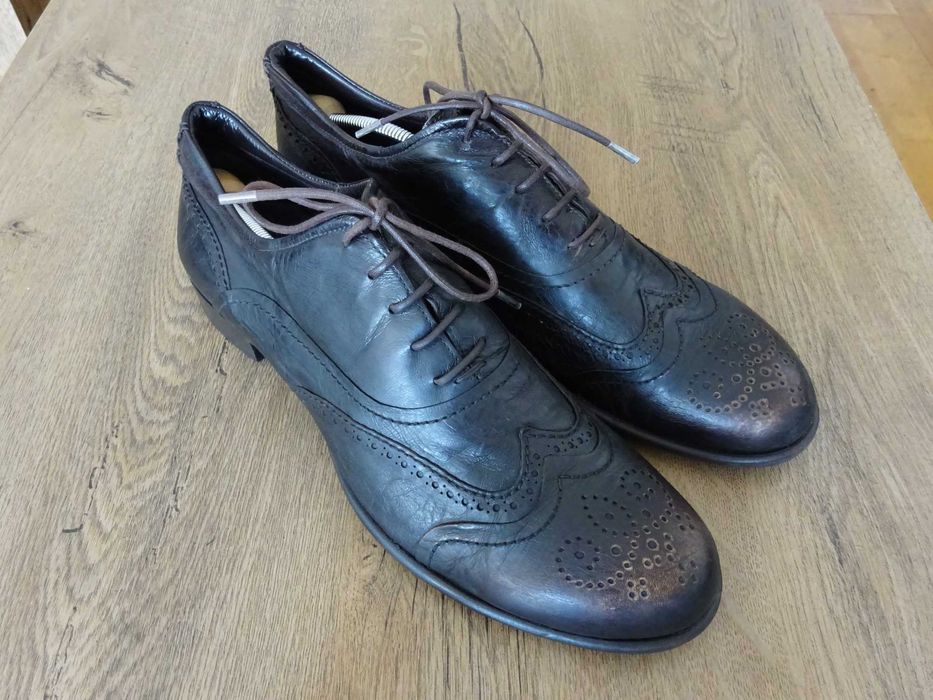 GIANO Italia VERO CUOIO Pantofi din Piele Autentică Lăcuită Bărbați 43