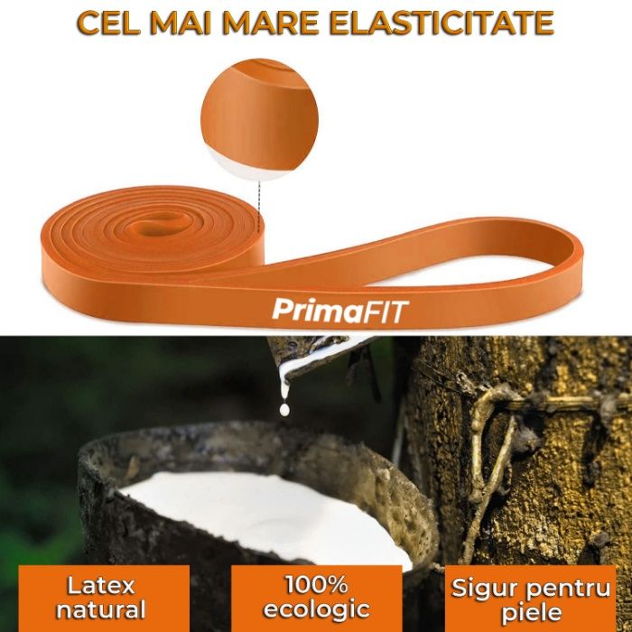 Banda Fitness Elastica, Video cu 111 Exercitii, Latex, Rezistenta 57kg