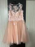 Rochie eleganta marimea 44 piersica
