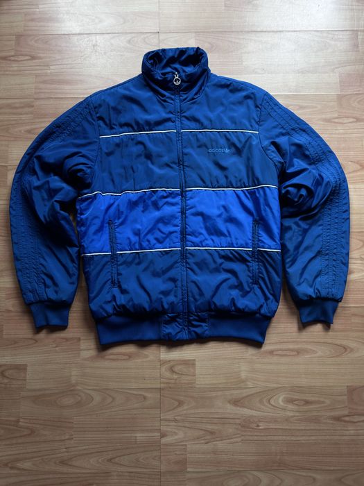 Jacket jacheta geaca puffer boxy reversible Adidas Originals blue