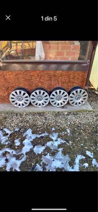 4 Roti/Jante Otel-Originale Bmw pe 16 cu Capace