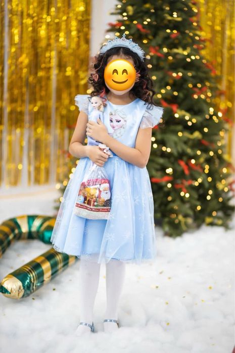Продам платье на девочку 6-7 лет Эльза с туфлями