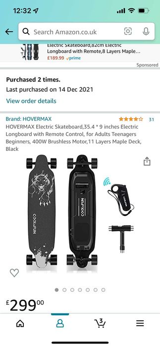 Skateboard/ Longborad electric HOVERMAX – 400W,