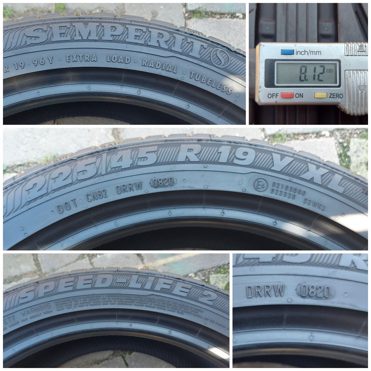 O bucată 225/45 R19 vară - una Pirelli Semperit