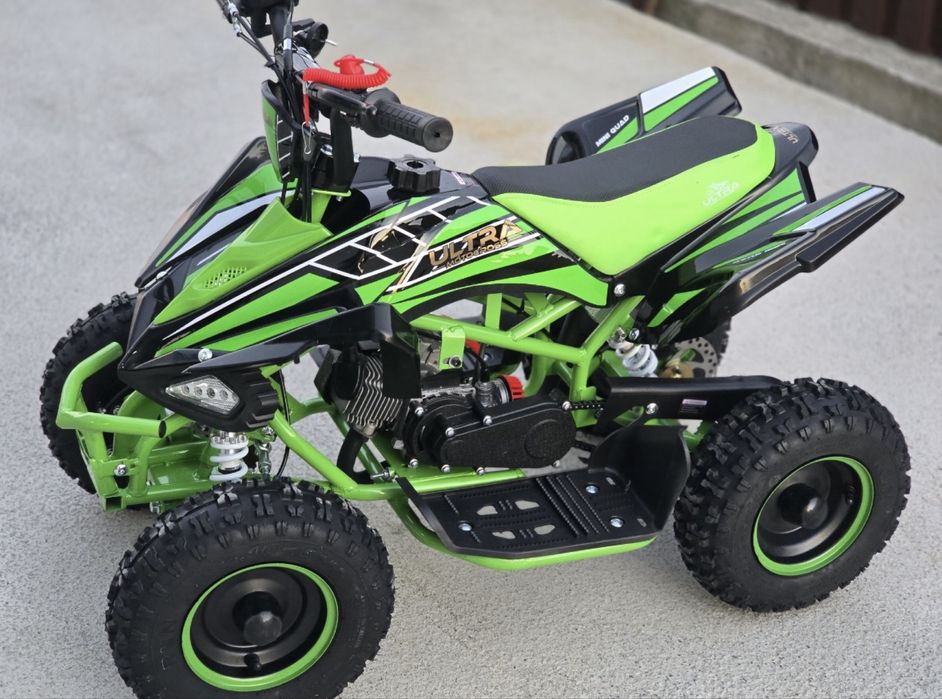 ATV copii 49cc Ultra Raptor demaror automat 6” 2T verde
