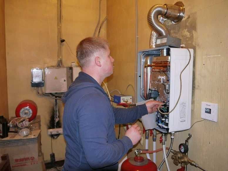 Установка газовых котлов, бойлеров, газовых колонок, чистка труб,