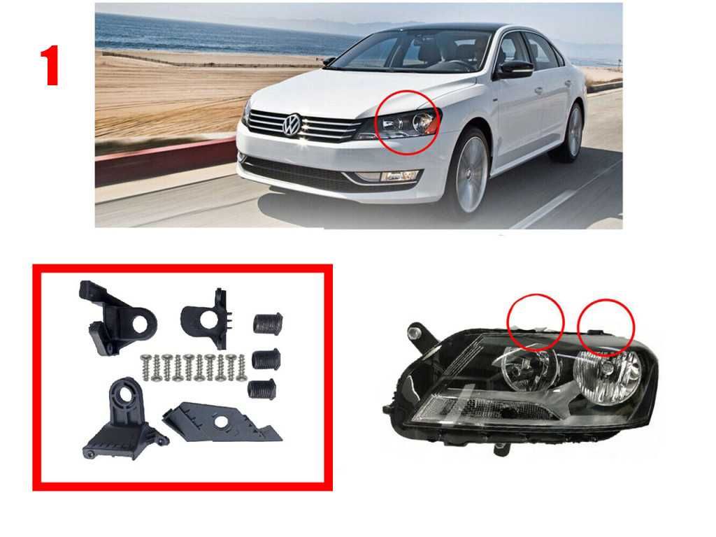 Kit reparatie urechi rupte far/faruri VW Passat B7 Polo AW/BZ Jetta A6