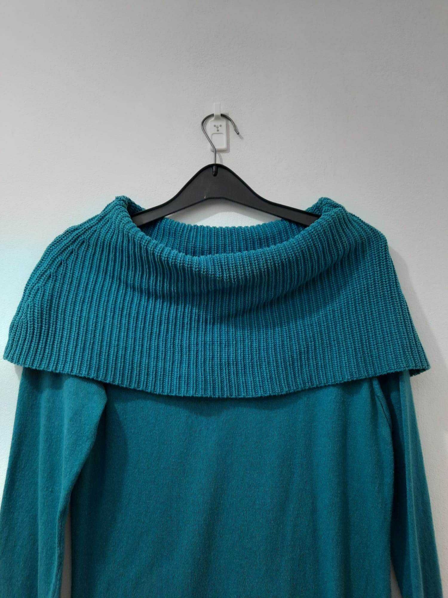 Rochie tunica pulover turcoaz marimea XS / S - Noua