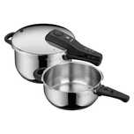 Set 2 oale sub presiune WMF Perfect Premium, 4.5L si 3L, Cromargan