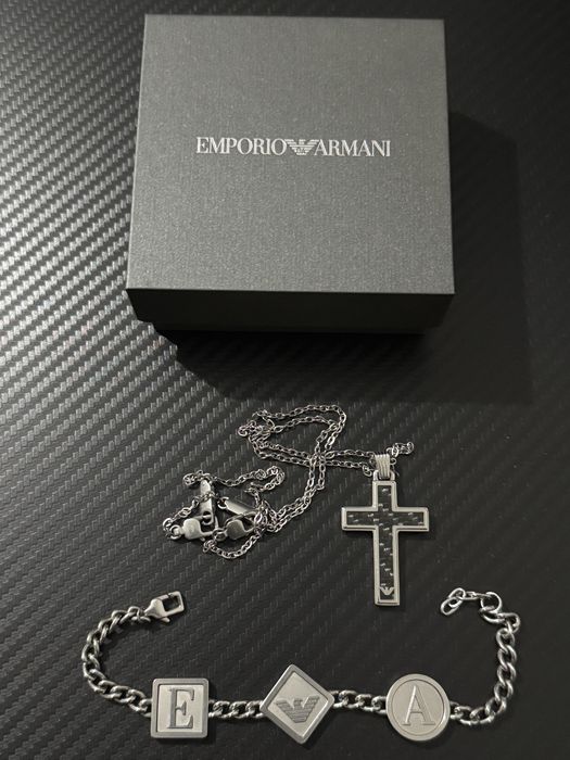Set lant + bratara Emporio Armani