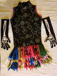 Costum Skelita Calaveras Monster High - Mărime : 8-10 ani