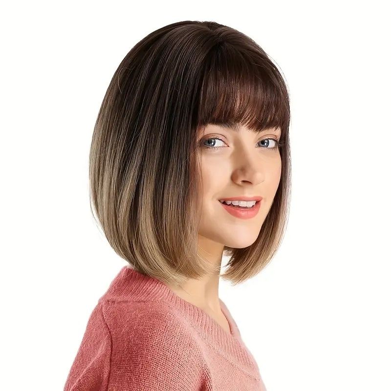 peruca Saten Ombre bob cu breton (imita par natural)