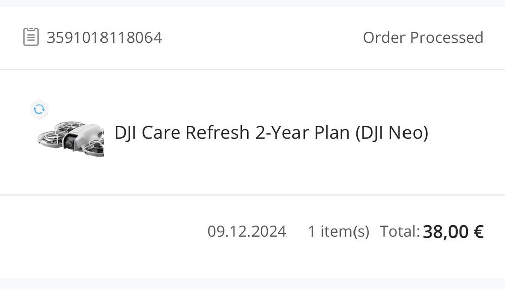 Dji Neo fly more combo + Dji Care Refresh до 09.12.2027 и гаранция