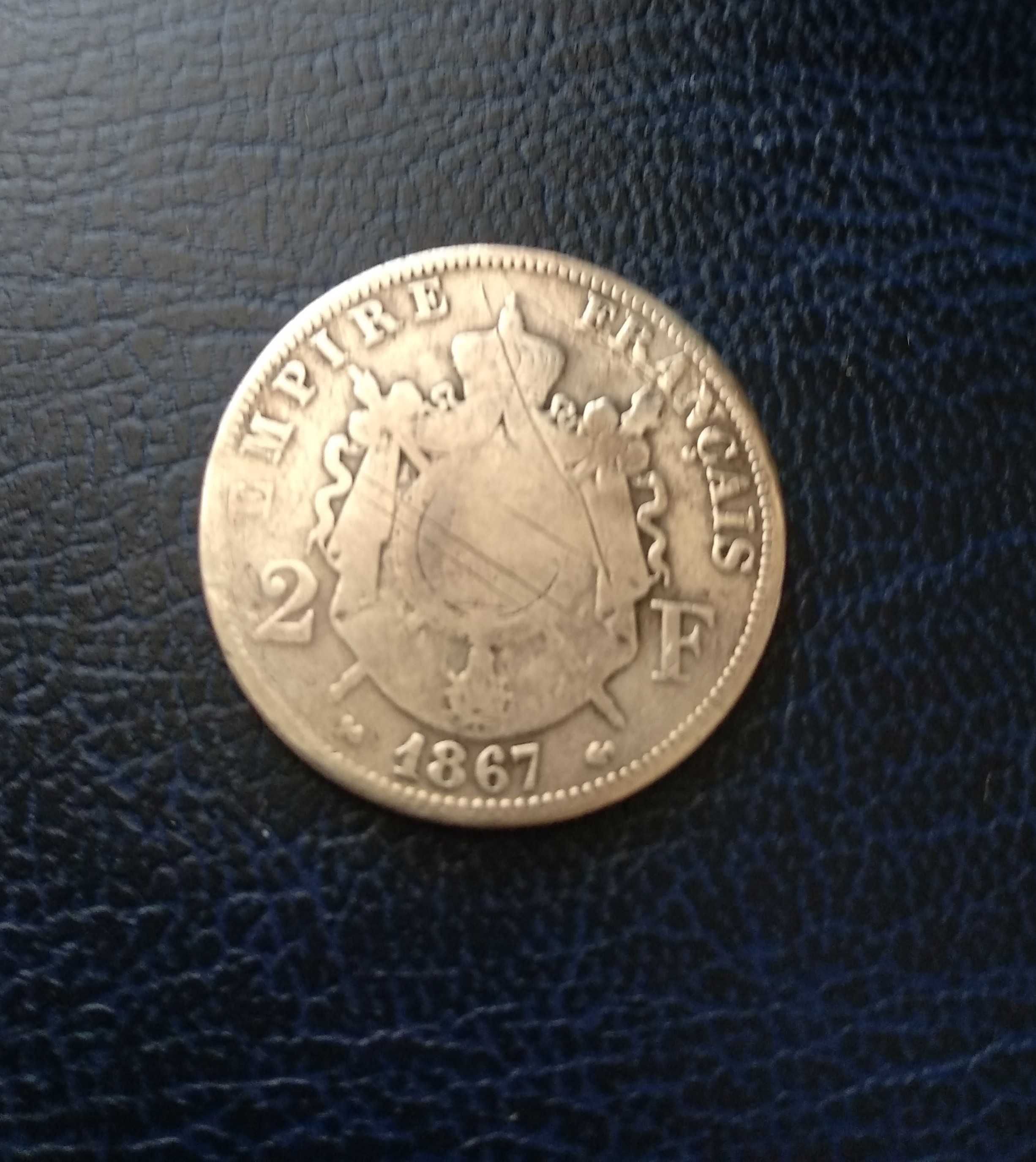 2 Francs Francais 1871 г,1867 г.Сребро!