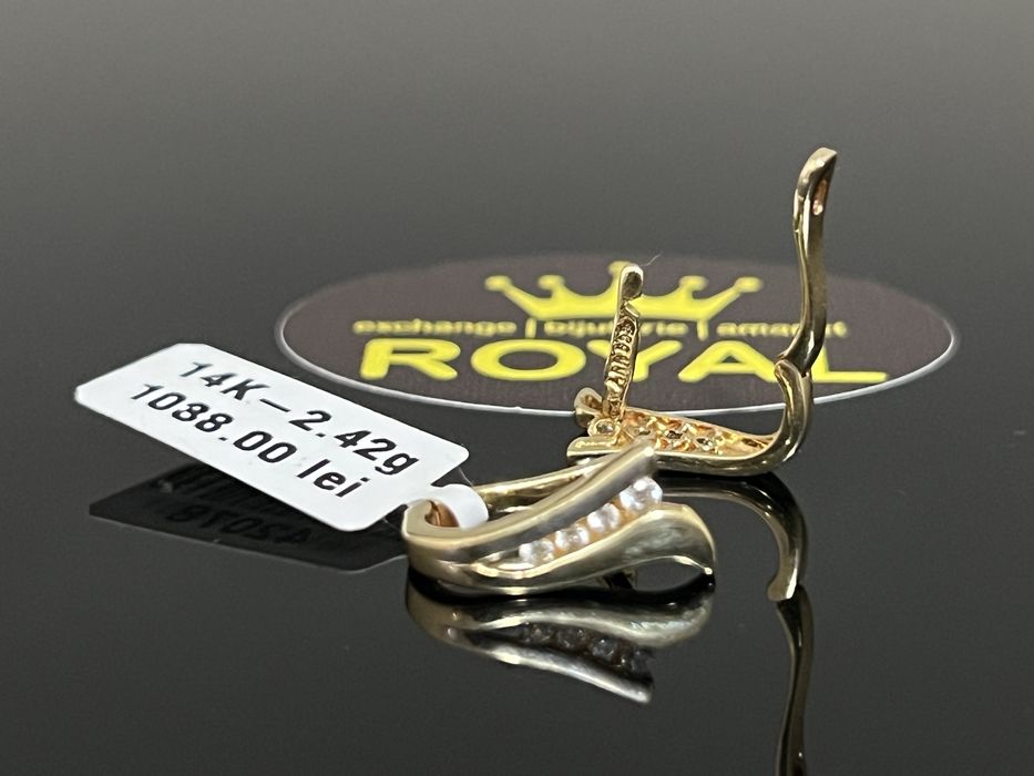 Bijuteria Royal CB : Cercei dama aur 14k 2,42 grame