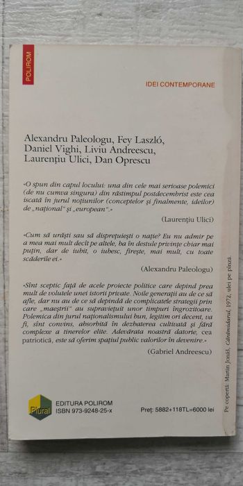 Gabriel Andreescu - Naționaliști, antinaționaliști, Polirom, 1996