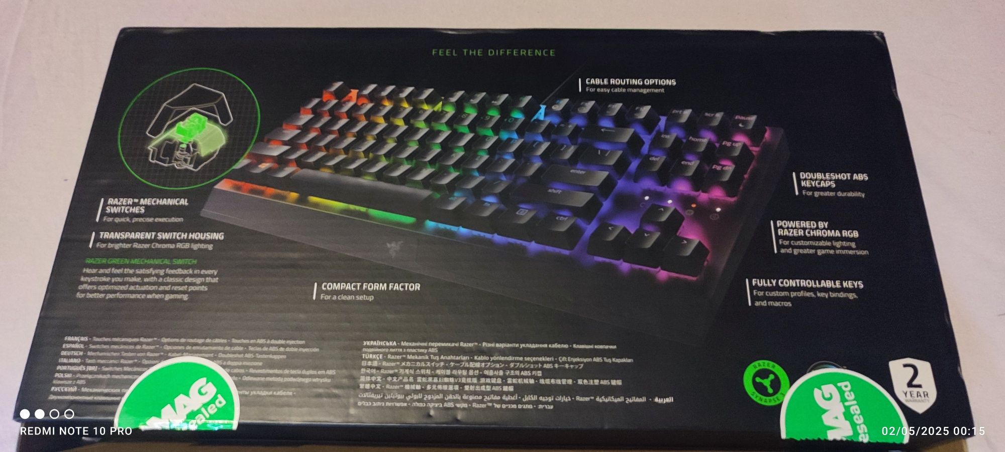 Клавиатура Razer Blakwidow Tenkeyless и пад